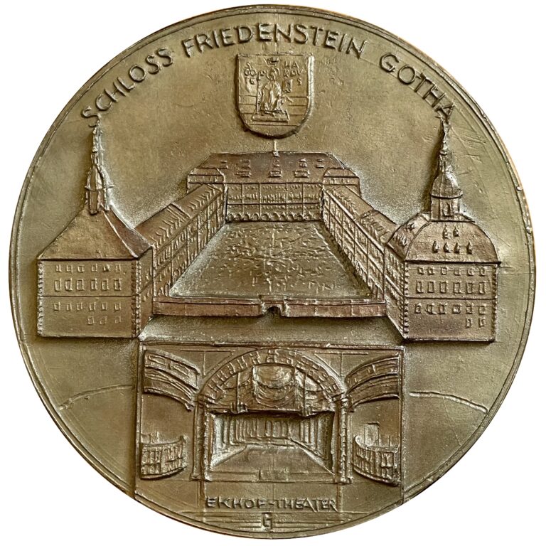Gothamedaille 2005 - anlässlich des 13. Mitteldeutschen Münzsammlertreffens in Gotha - Guß, Weißmetall 90 mm